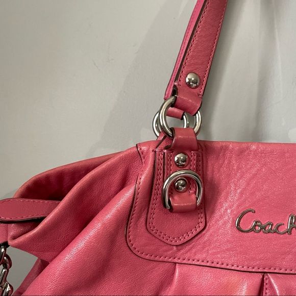 🌸🌺 Coach Ashley Pink Leather Purse Carryall Handbag Shoulder Bag 🌸 🌺 - Picture 4 of 13